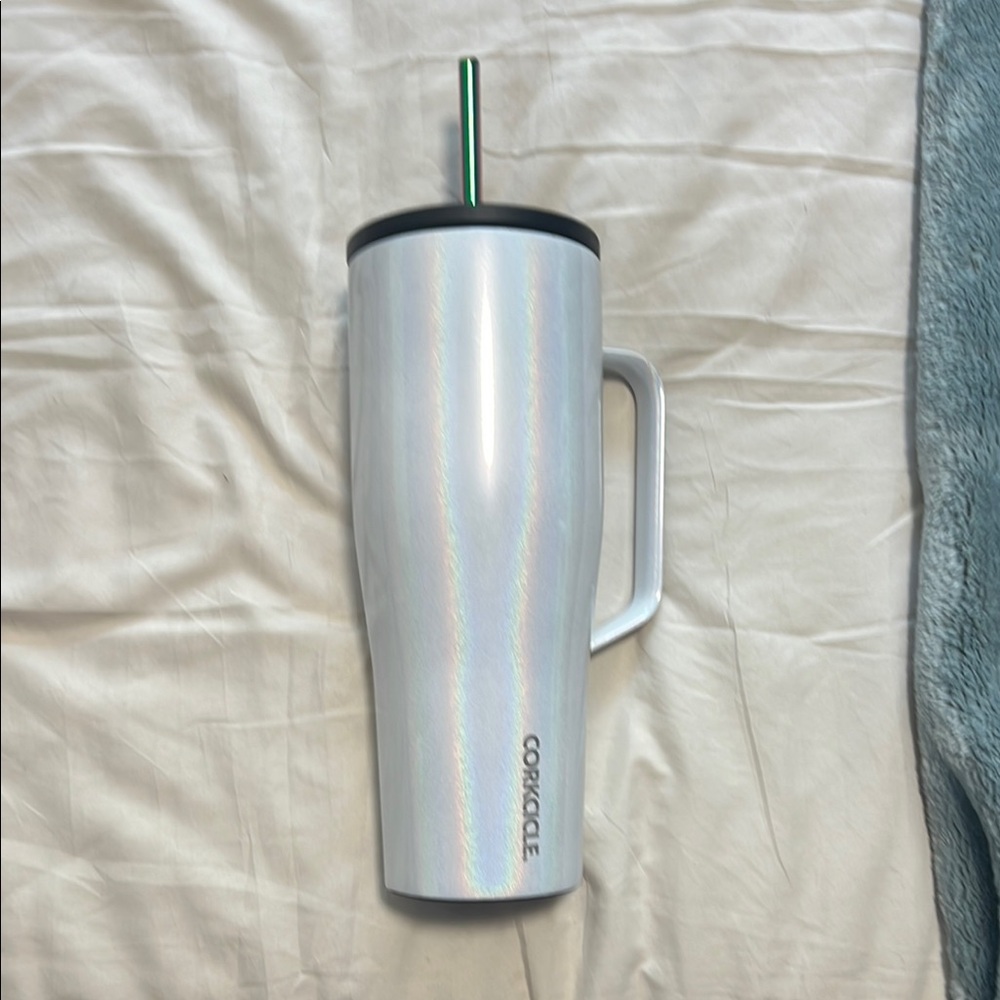 Corkcicle Iridescent Tumbler with Straw